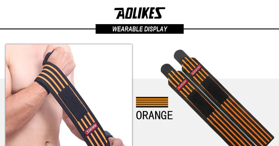 AOLIKES Weightlifting Wrist Wraps | Professional Support & Thumb Loop | Powerlifting & Gym