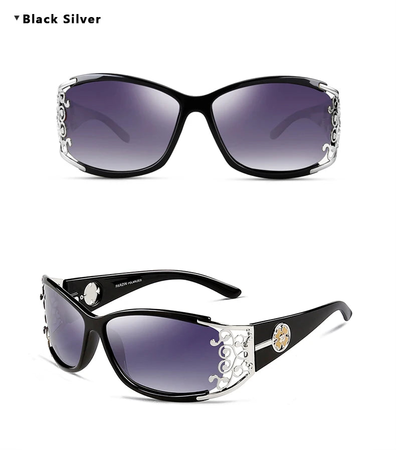 PARZIN Gafas de Sol Polarizadas para Mujer | Marco Hueco Vintage | Modelo PZ18