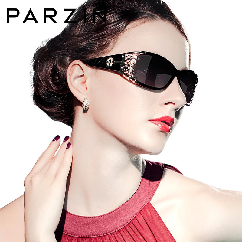 PARZIN Gafas de Sol Polarizadas para Mujer | Marco Hueco Vintage | Modelo PZ18