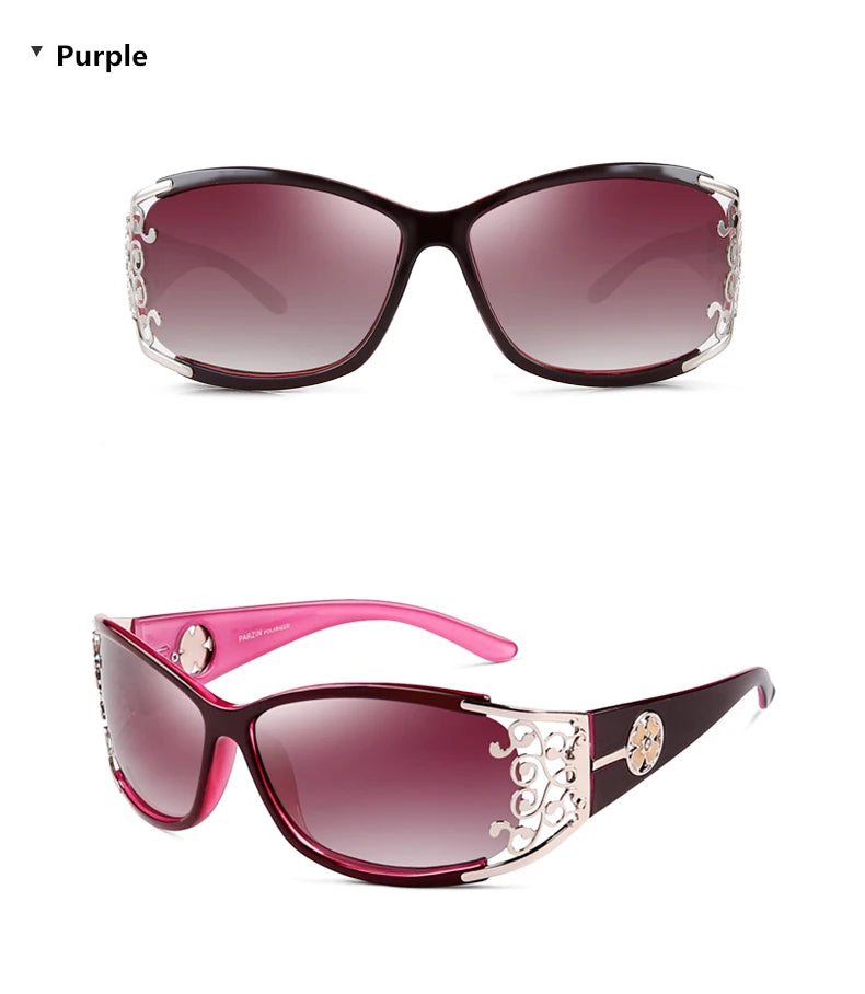 PARZIN Gafas de Sol Polarizadas para Mujer | Marco Hueco Vintage | Modelo PZ18