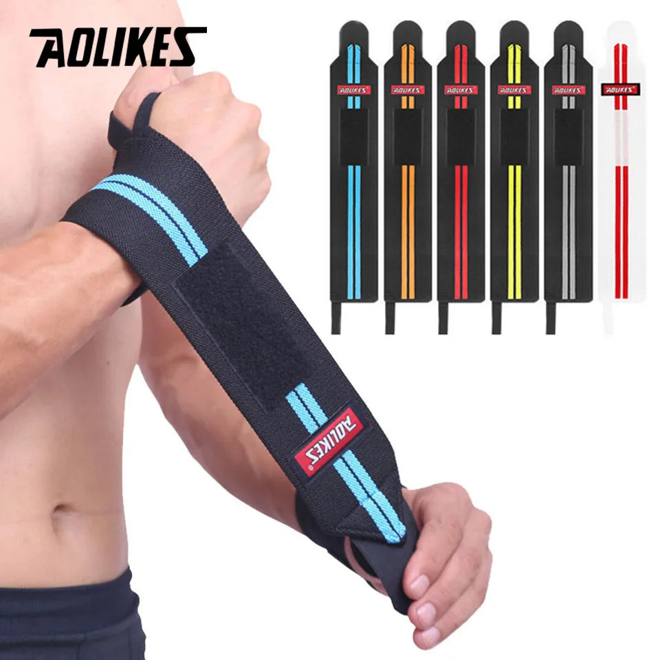 AOLIKES Weightlifting Wrist Wraps | Professional Support & Thumb Loop | Powerlifting & Gym