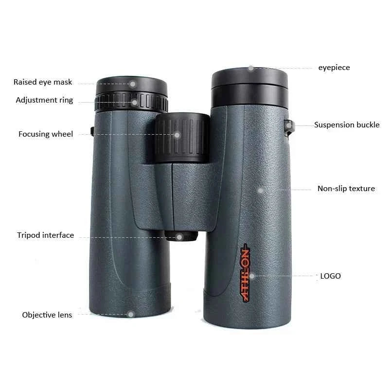 Prismáticos ATHLON CRIUS 8/10x42 | HD, Resistentes al Agua, Nitrógeno, Portátiles