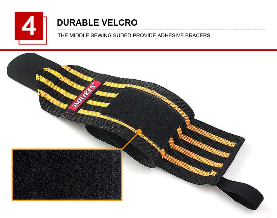 AOLIKES Weightlifting Wrist Wraps | Professional Support & Thumb Loop | Powerlifting & Gym