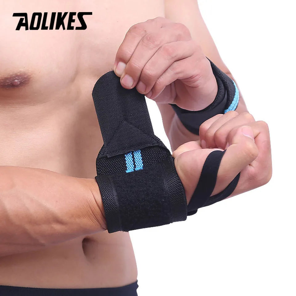 AOLIKES Weightlifting Wrist Wraps | Professional Support & Thumb Loop | Powerlifting & Gym