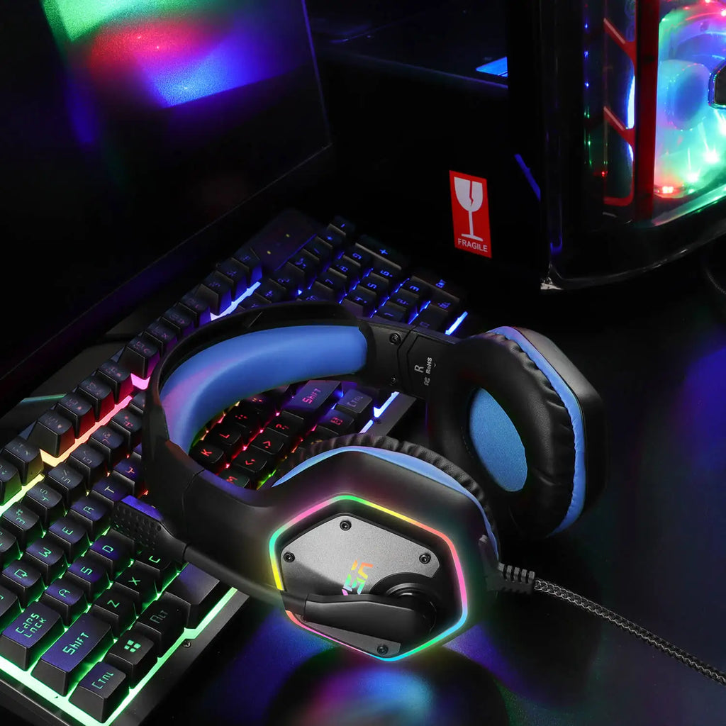 Audífonos Gaming EKSA E1000 | 7.1 Surround | USB | RGB | Micrófono Cancelación de Ruido | PC/PS4/PS5 | EKSA E1000 Gaming Headset 7.1 Surround USB RGB Noise Cancelling Mic