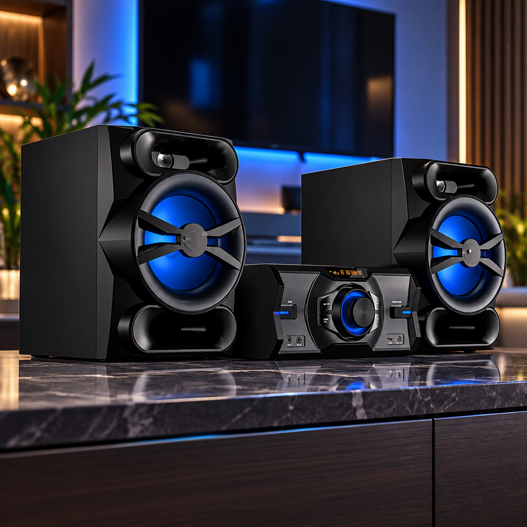 Hi-Fi Karaoke Music System | USB, FM & AUX | Sistema de Audio