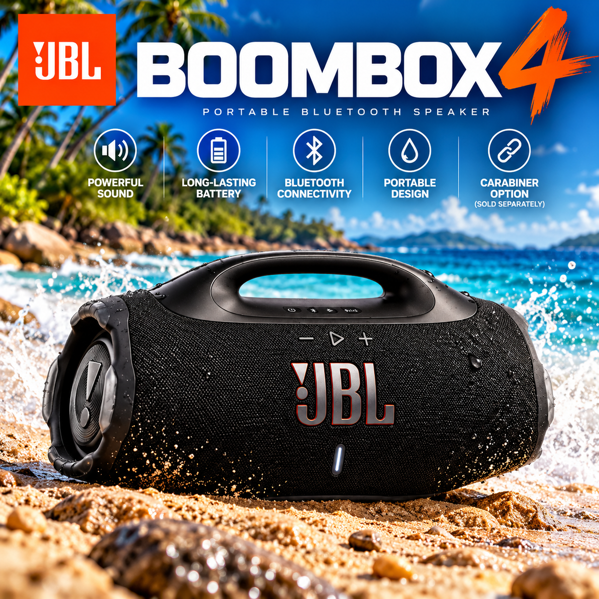 JBL Boombox 4 | Portable Bluetooth Speaker | Outdoor Audio