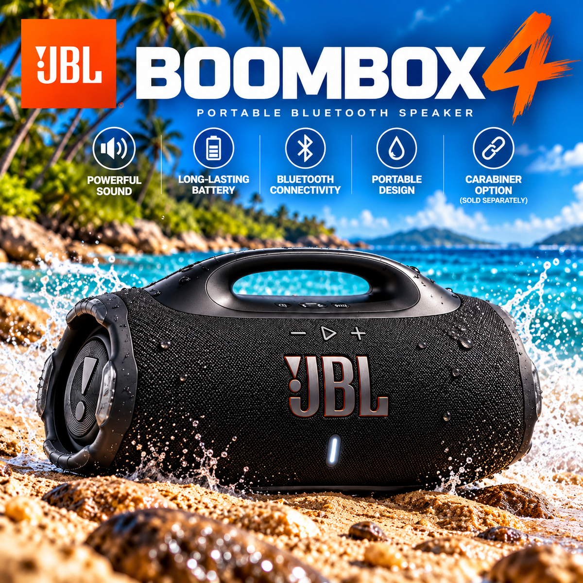 JBL Boombox 4 | Portable Bluetooth Speaker | Outdoor Audio