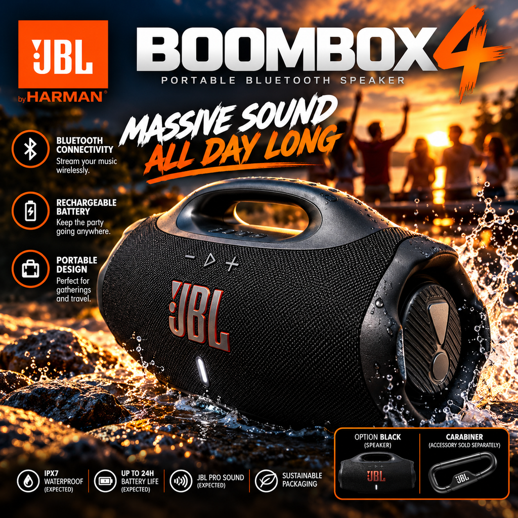 JBL Boombox 4 | Portable Bluetooth Speaker | Outdoor Audio