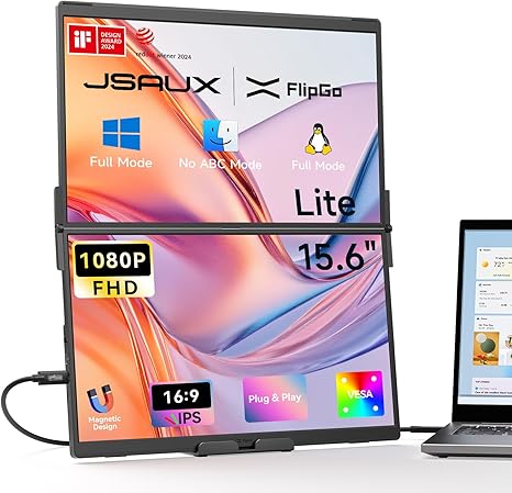 JSAUX FlipGo Lite Monitor portátil de 15.6 pulgadas