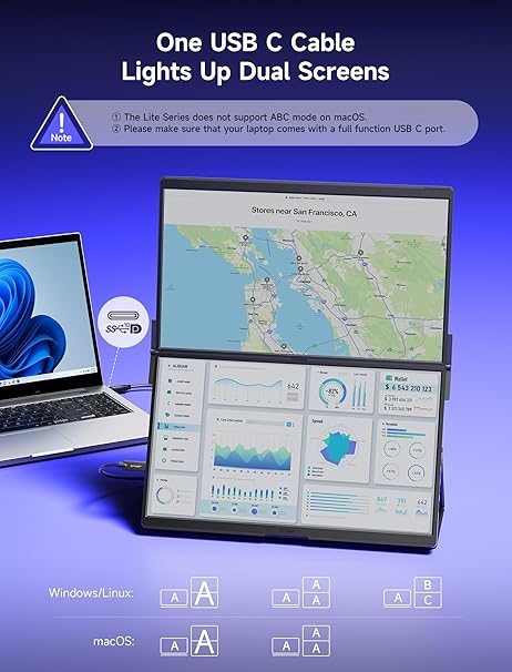 JSAUX FlipGo Lite Monitor portátil de 15.6 pulgadas