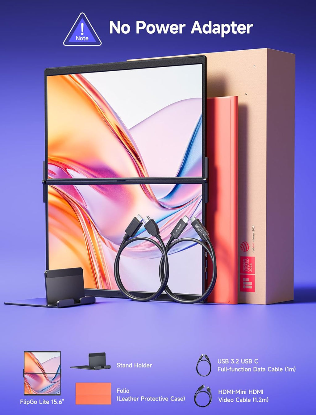 JSAUX FlipGo Lite Monitor portátil de 15.6 pulgadas