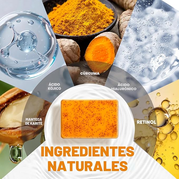 Jabón de Cúrcuma ALTSON — Exfoliante, Iluminador y Unificador del Tono de Piel
