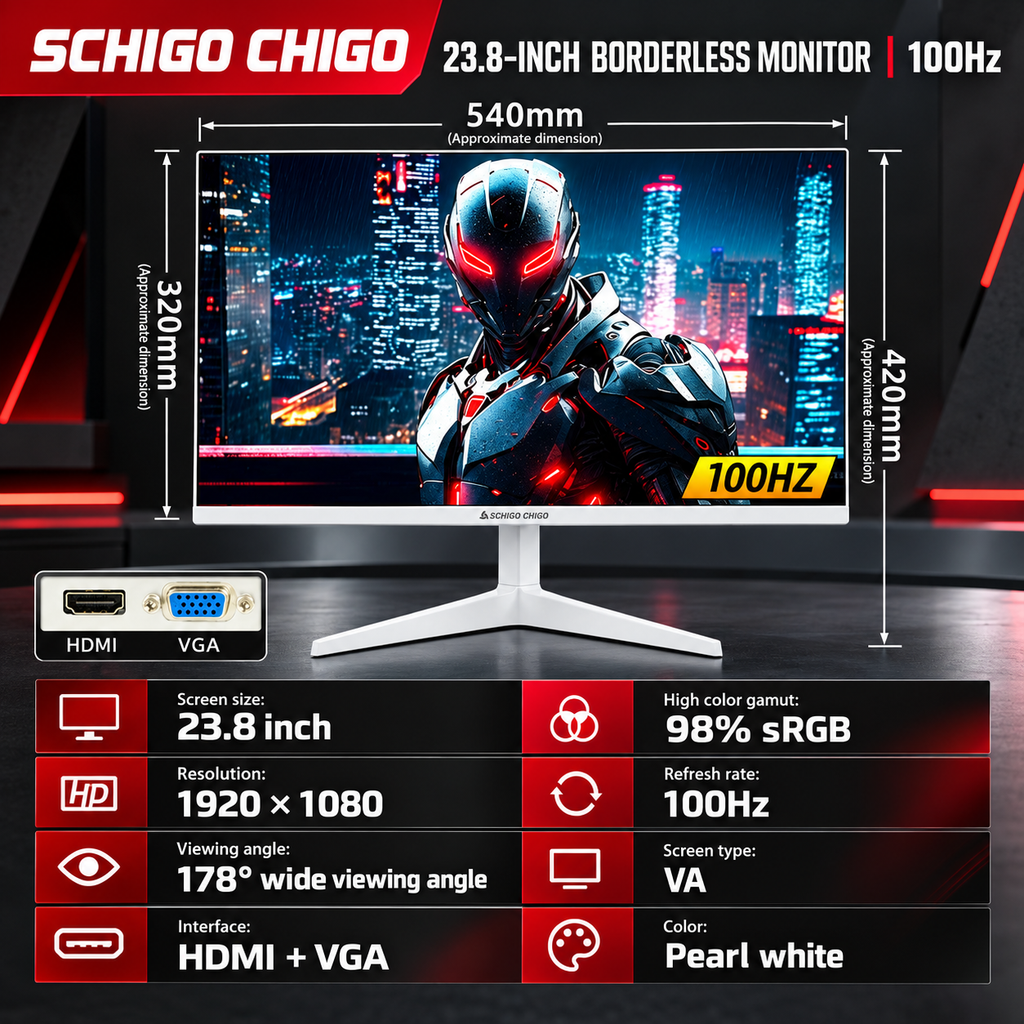 Monitor de Computadora IPS – Plano y Curvo | 20" a 27" | FHD 2K 4K | 60Hz a 240Hz