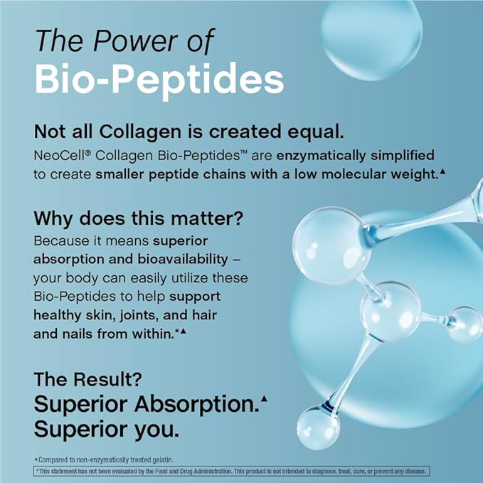 NeoCell Colágeno en Polvo Bio-Péptidos | 22 oz – Alta Absorción