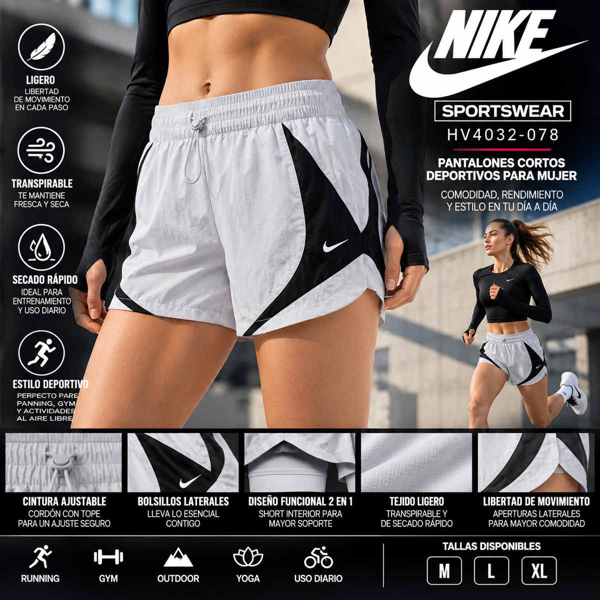 Nike HV4032-078 | Women's Woven Shorts | Running & Sportswear