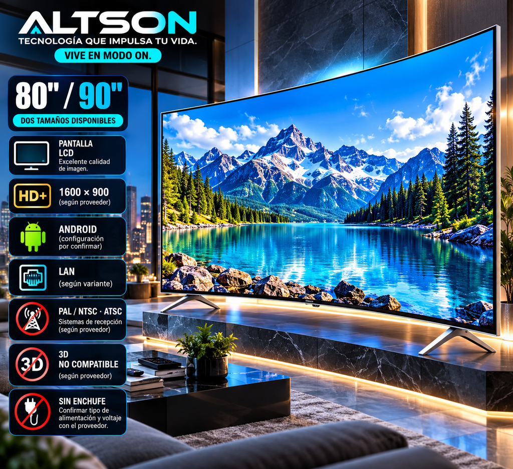 Large LCD Display | 80- and 90-Inch Options / Pantalla LCD de 80 y 90 pulgadas