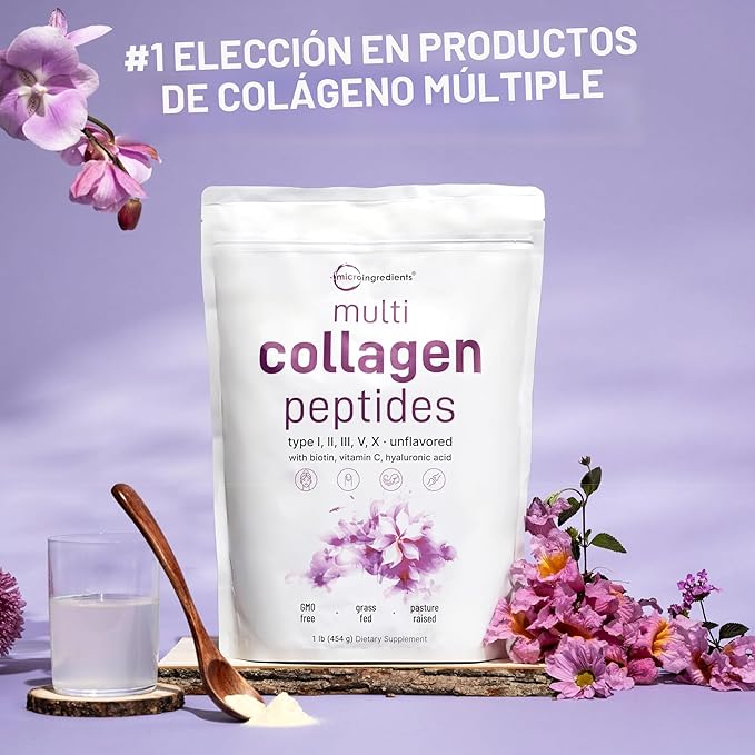 Multi Collagen Peptides Powder - Types I, II, III, V, X