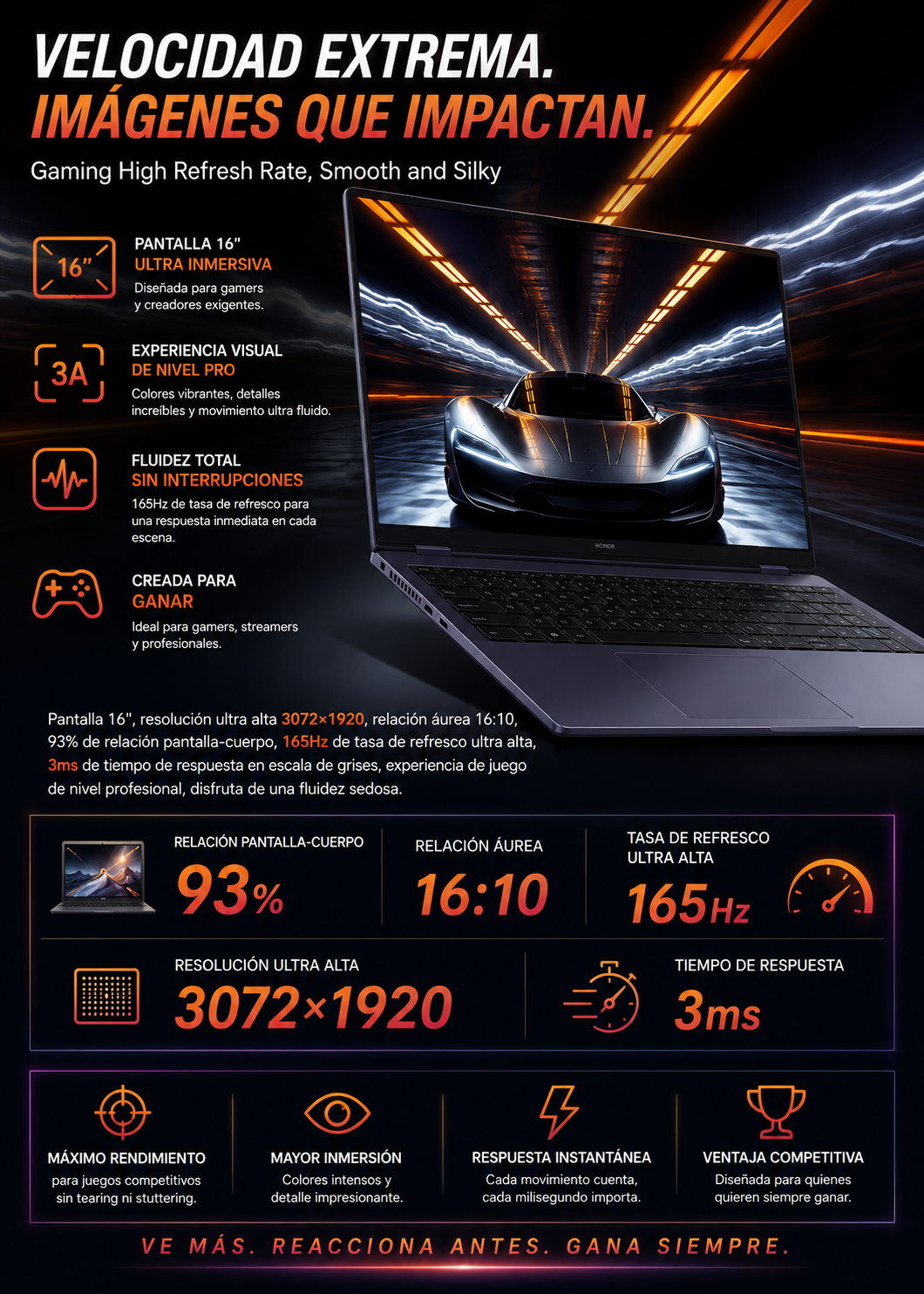 Honor MagicBook Pro 16 Laptop 2024 | Intel Core Ultra 5, 16GB/24GB DDR5, 1TB/2TB SSD | 3K 165Hz, Windows 11