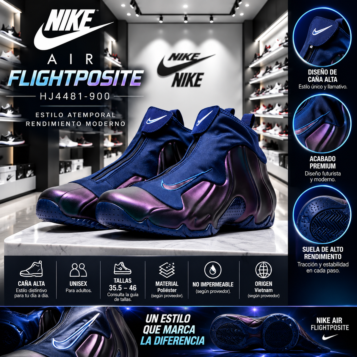 Nike Air Flightposite HJ4481-900 | High-Top Basketball Shoes | Unisex