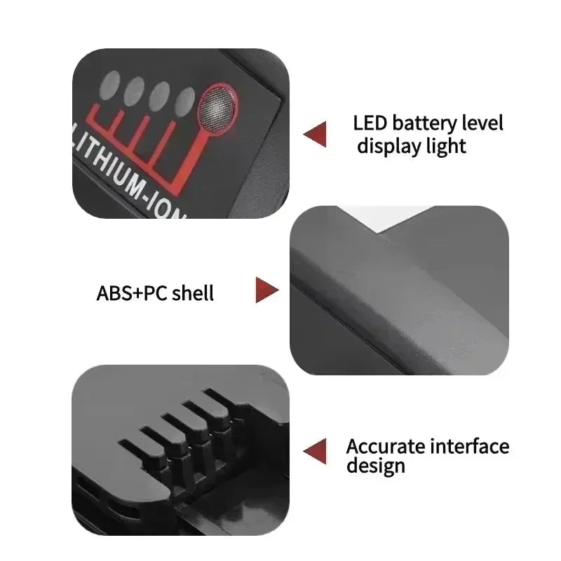 Milwaukee-Compatible M18 18V | 5Ah 6Ah 9Ah Batteries and Charger Kits
