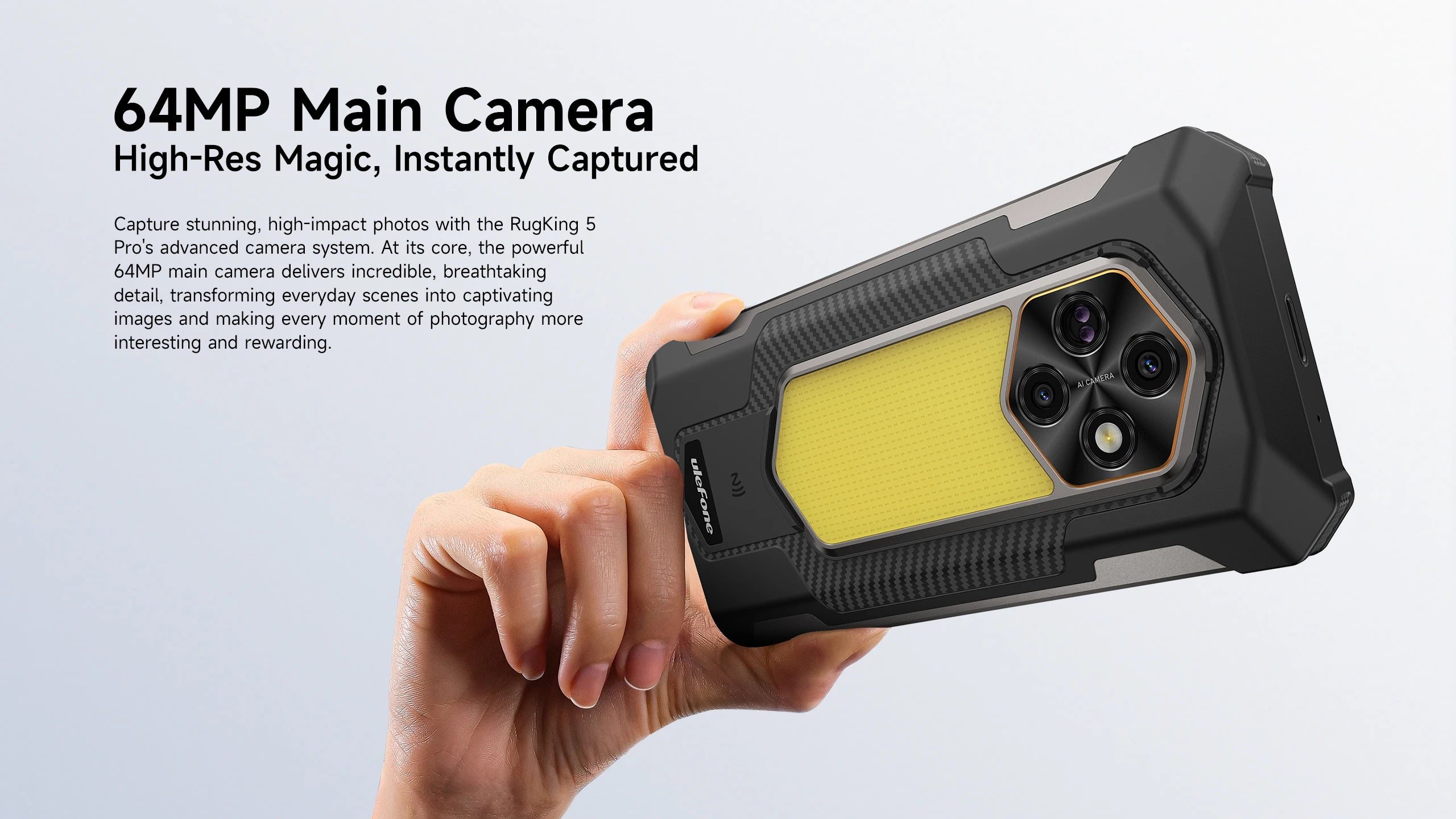 Ulefone RugKing 5 Pro | Rugged Phone 4G 20000mAh 64MP Android 16 | IP68 NFC 33W