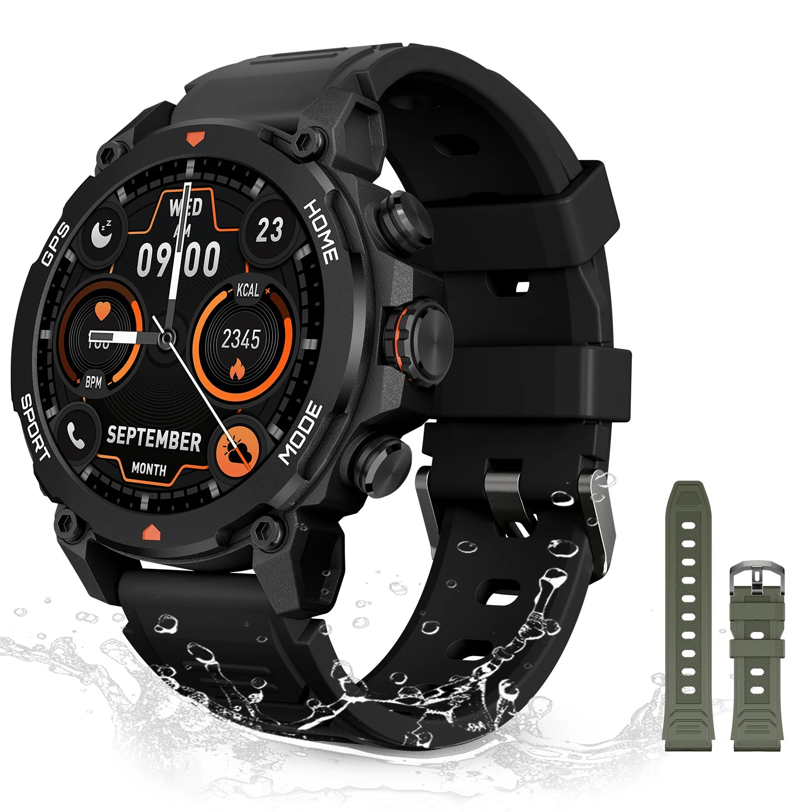 Smartwatch AURAFIT GPS-G6 2025 | AMOLED 1.43" | GPS 6 Satélites | 3ATM | AI GPT | 100+ Deportes