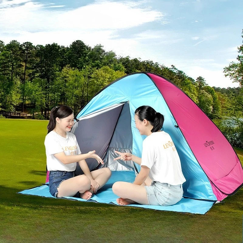 Carpa de Camping Automática Pop Up | Doble Capa 3-4 Personas | Playa e Impermeable