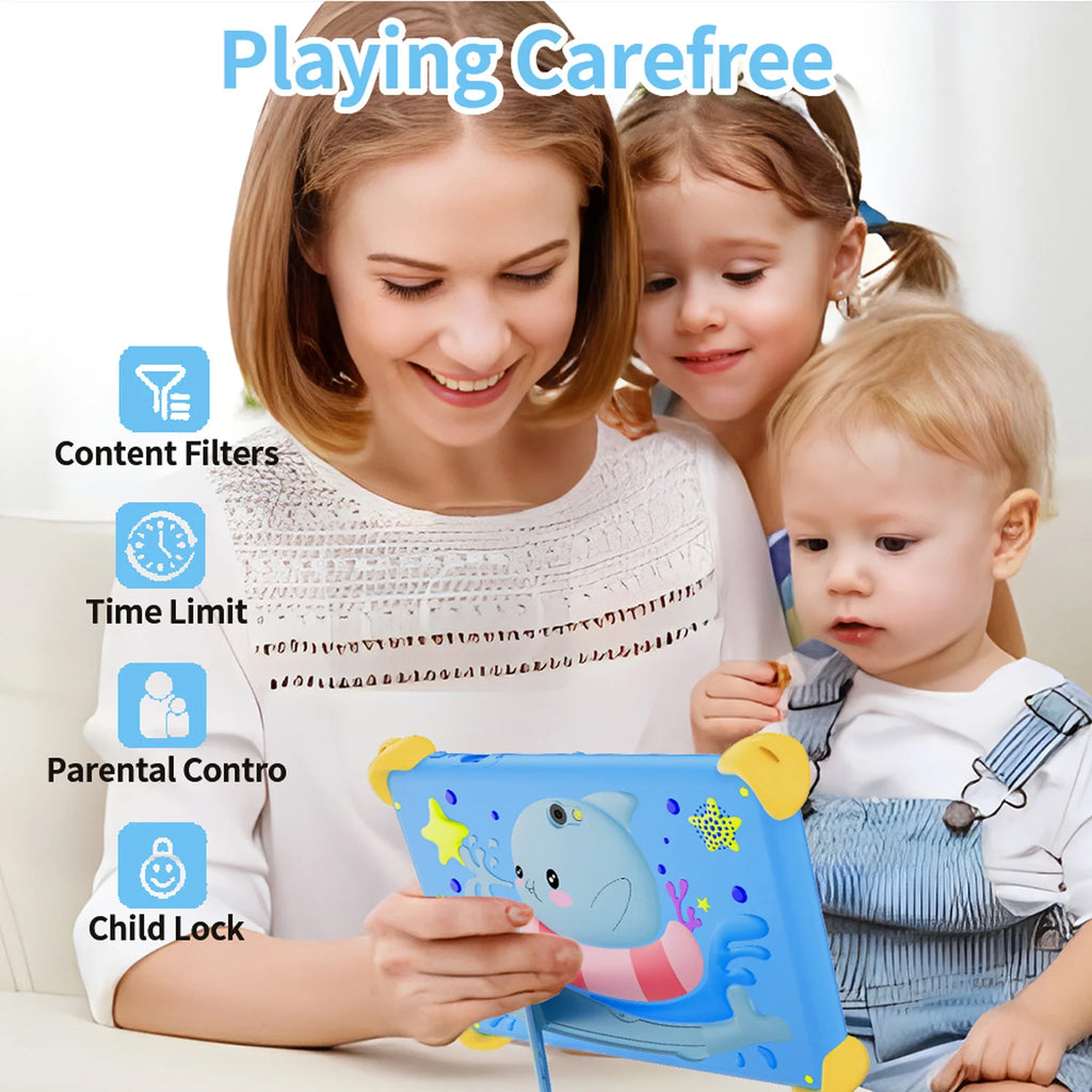 Tablet Infantil BDF 7" | Android 13 | 4GB RAM + 64GB | WiFi | Quad-Core | 4000mAh | Diseño para Niños