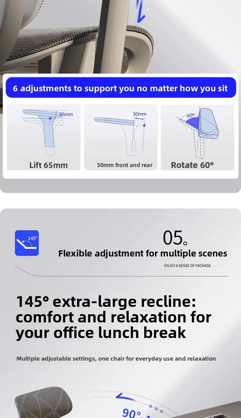 Ergonomic Office Chair | High Back & Armrests | Study