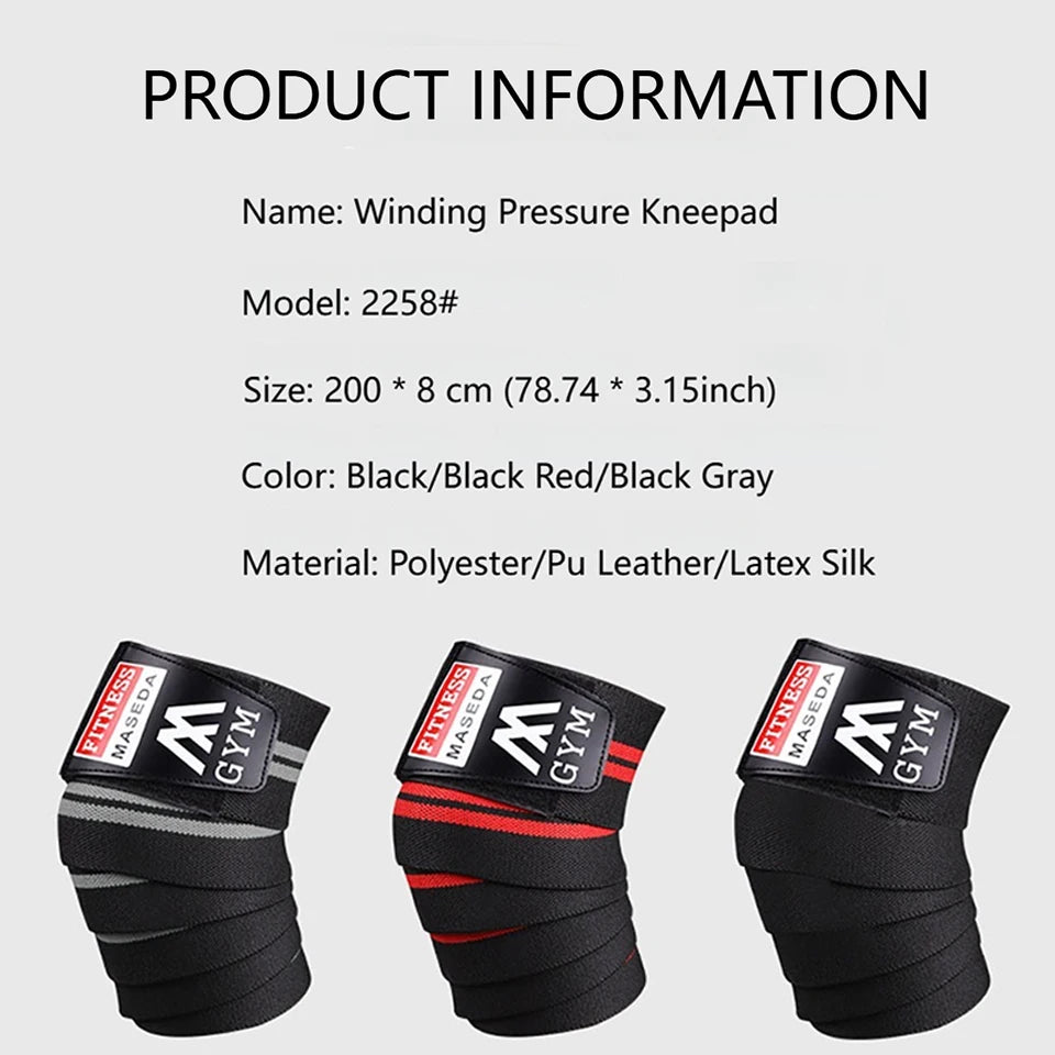 Dayselect Knee Wrap | Adjustable 200 × 8 cm Strap | 1 Piece