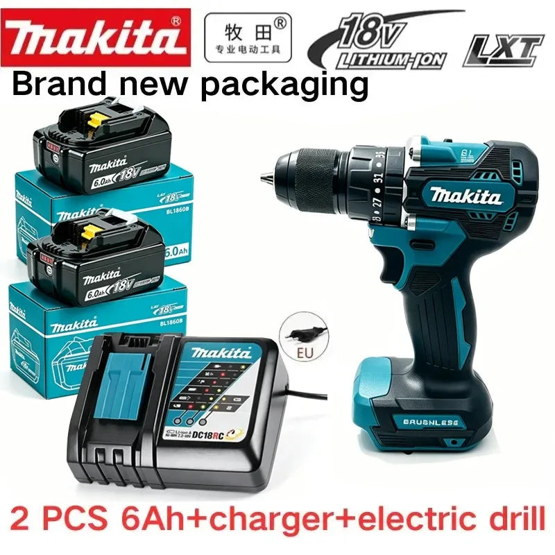 Makita-Compatible 18V Batteries & Charger | 3Ah/6Ah | DDF487