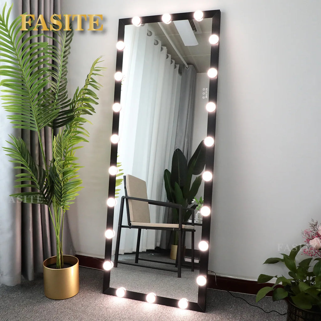 Full-Length LED Mirror | Aluminum Alloy Frame | Espejo LED de Cuerpo Completo | Marco de Aluminio