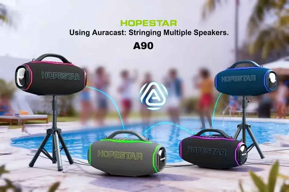HOPESTAR A90 | Bocina Bluetooth 700W con Micrófono | Karaoke Outdoor IPX6