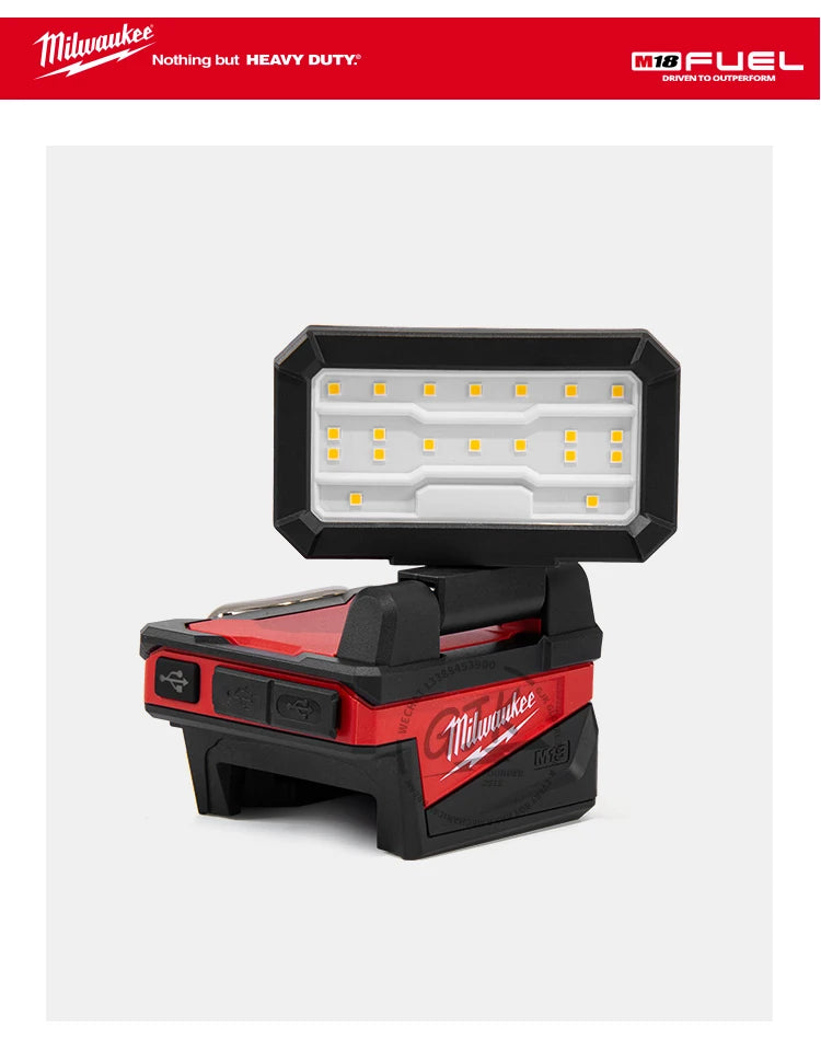Milwaukee-Compatible M18 ROVER | 18V Folding Flood Light with USB