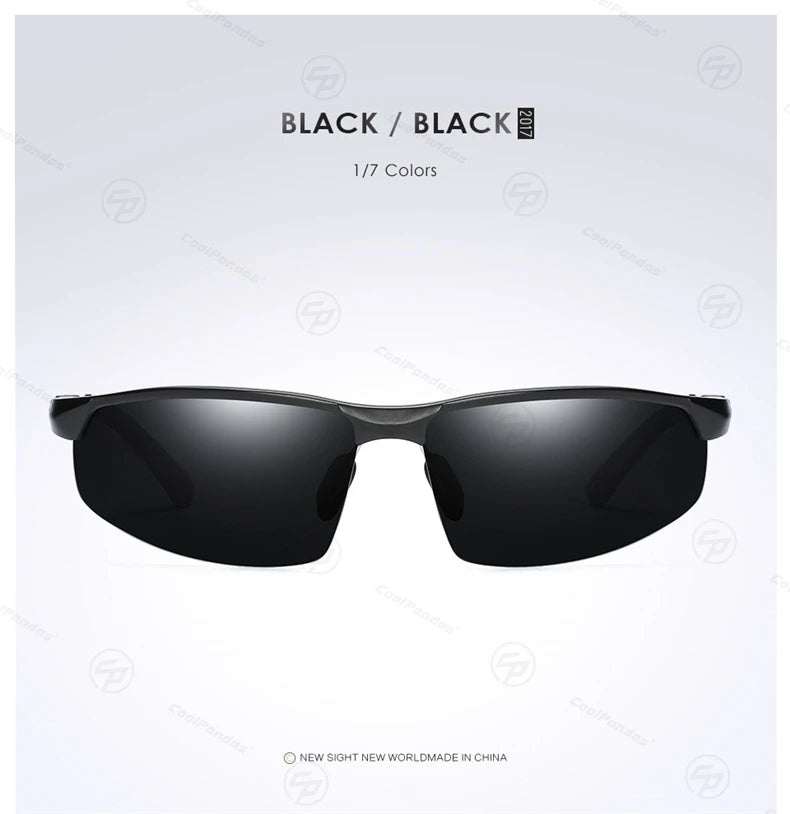 COOLPANDAS Gafas de Sol Polarizadas UV400 | Marco de Aleación | Estilo Cuadrado