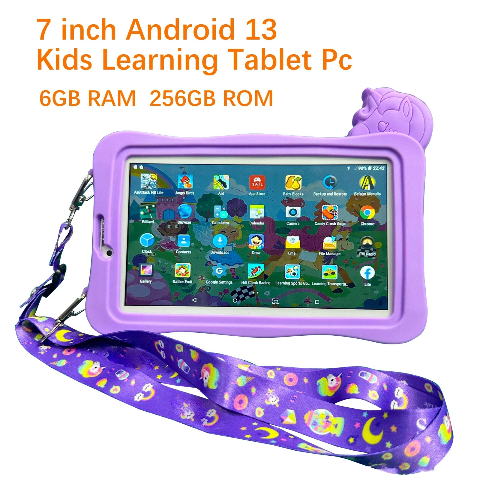 Tablet Infantil SIHARIFY 7" | Android 13 | 6GB RAM + 256GB | Quad-Core | WiFi | 5000mAh | Educativa | 4 Colores