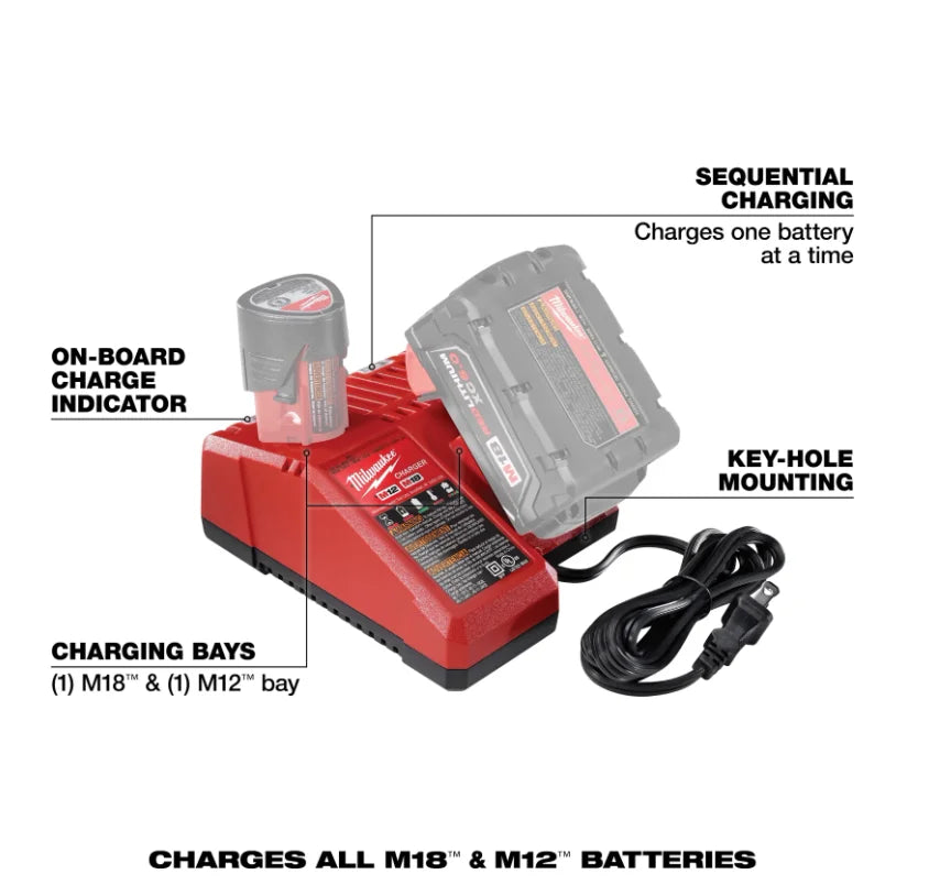 Milwaukee-Compatible M18 18V | Batteries and Chargers 3A-6A