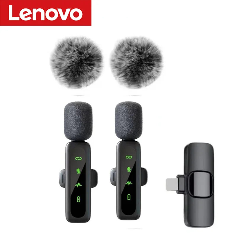 Wireless Lavalier Microphone | Rechargeable Clip-On Mic | iPhone & USB-C