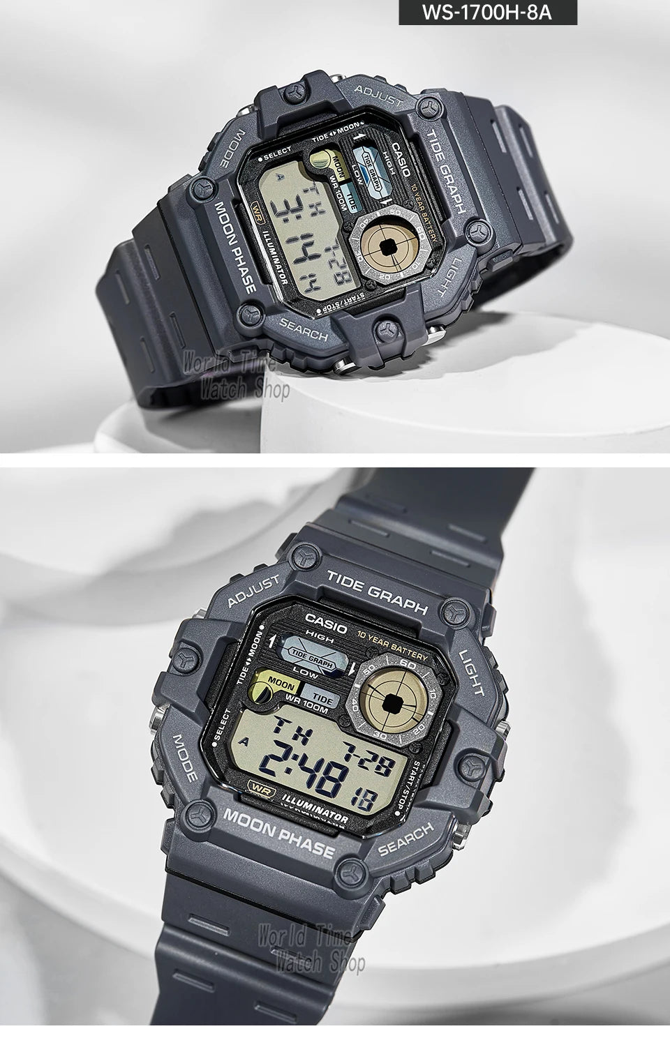 Casio WS-1700H-1A | Digital Alarm & Calendar | Men's Watch
