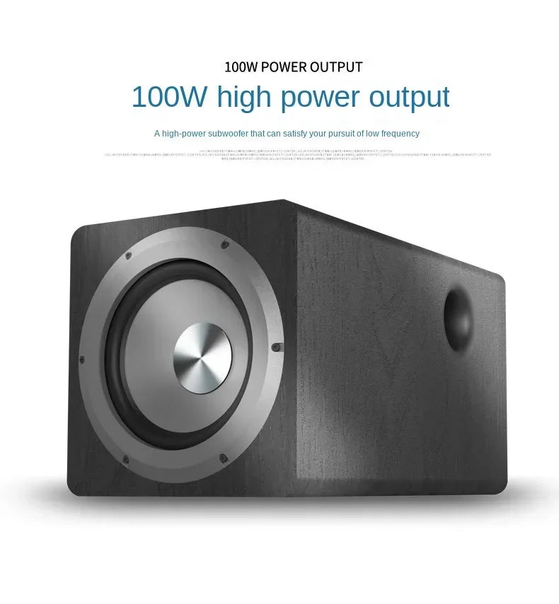 Subwoofer Activo 6.5" | 100W | 2.1 Canales | Madera | Home Theater | PC/TV | 6.5" Active Subwoofer 100W 2.1 Channel Wooden Cabinet Home Theater PC TV