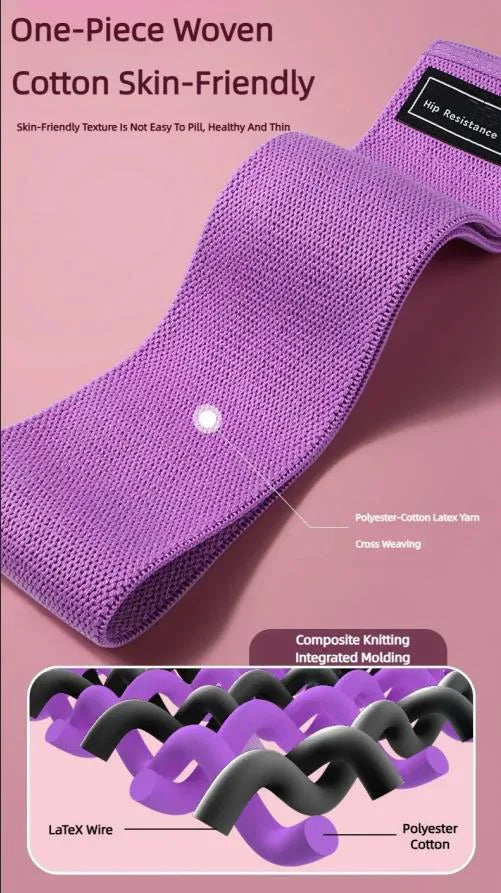 Set 3 Bandas de Resistencia Glúteos | Extra Anchas 8.3cm | 3 Niveles | Yoga Gym Fitness