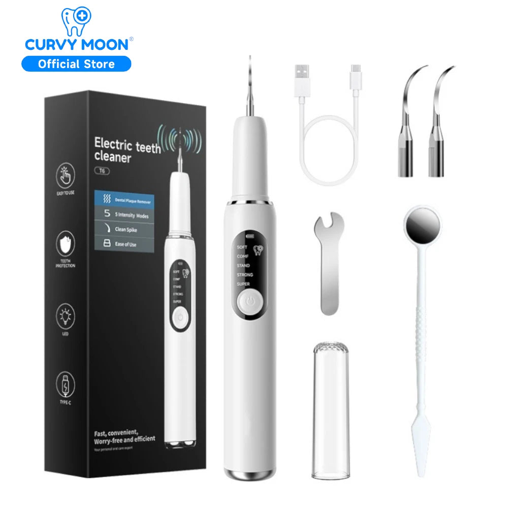 T6 Ultrasonic Dental Scaler | USB-C Oral Care Device / Escariador dental ultrasónico T6