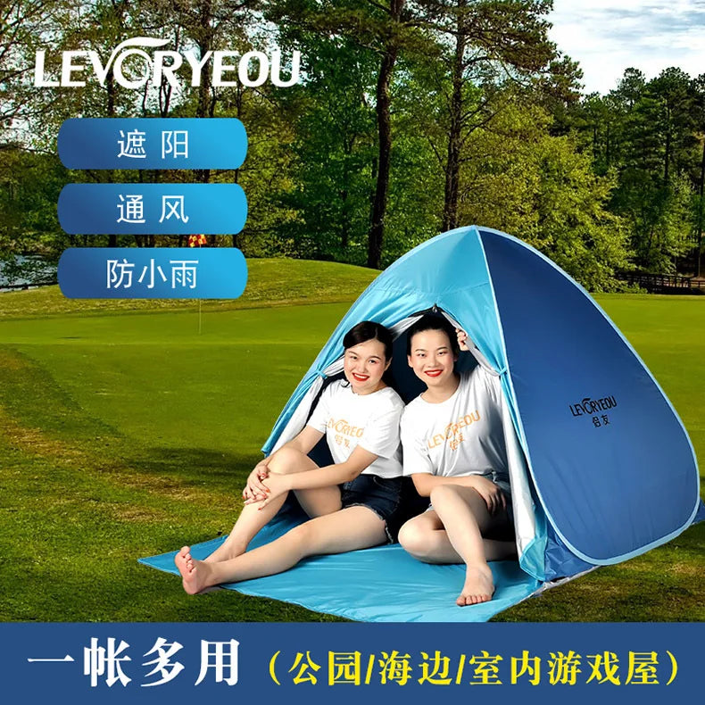 Carpa de Camping Automática Pop Up | Doble Capa 3-4 Personas | Playa e Impermeable