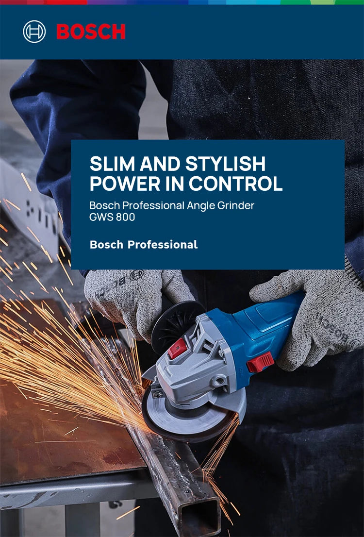 Bosch GWS 800 | 800W 12000RPM Angle Grinder | 100mm Disc