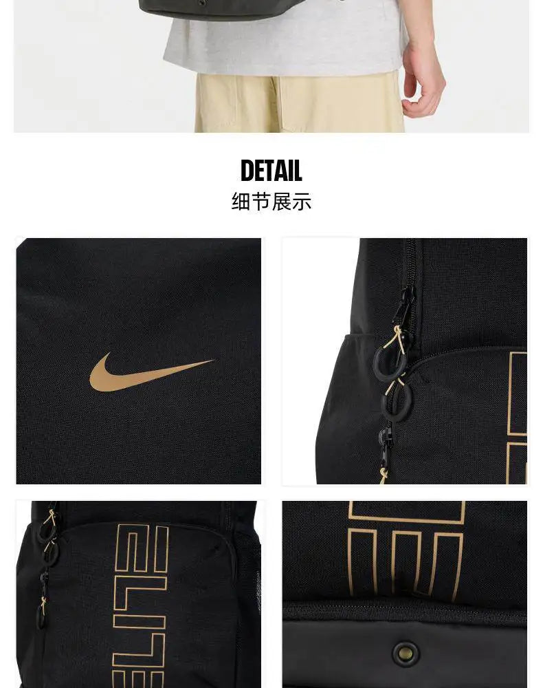 Nike Elite HM9965-013 | Black & Metallic Gold | Unisex Backpack