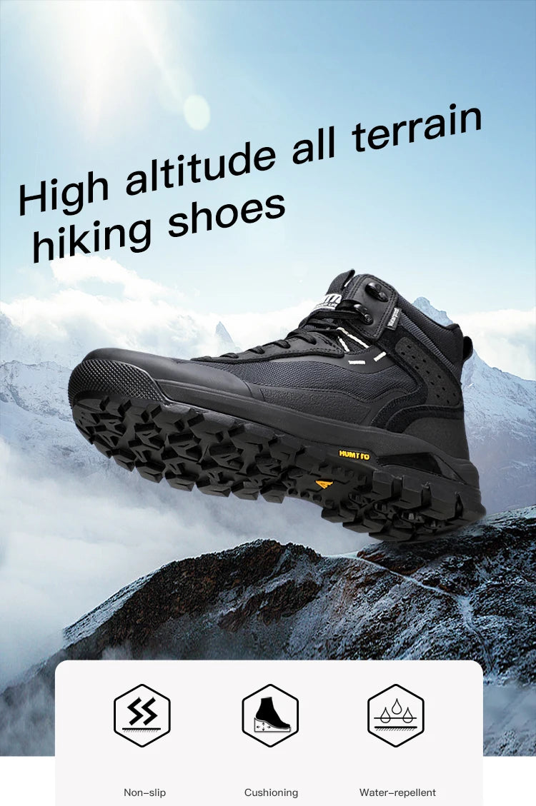 HUMTTO Men's Hiking Shoes | Lace-Up & Rubber Sole | Outdoor Walking