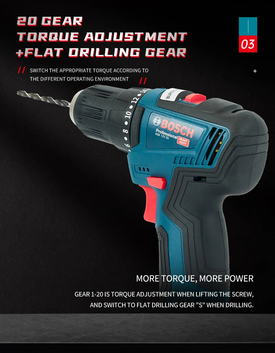 Bosch GSB 12V-30 | Cordless Drill Driver | EU/US Sets