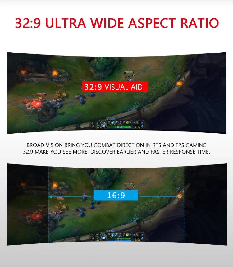 49-Inch Ultrawide Curved Monitor 32:9 | 5K 165Hz | Built-in Speakers | Home & Office
