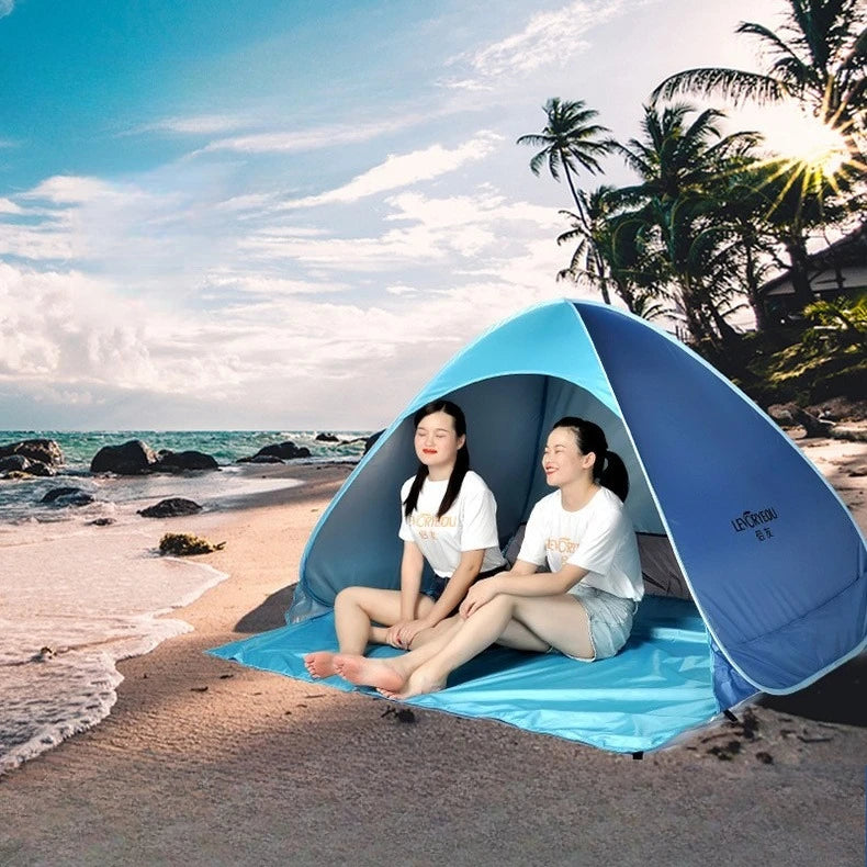 Carpa de Camping Automática Pop Up | Doble Capa 3-4 Personas | Playa e Impermeable